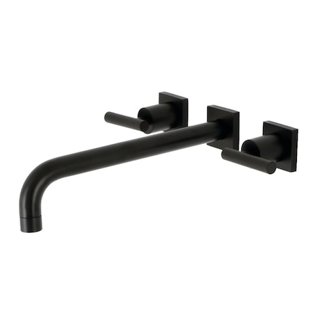 Kingston Brass KS6050CML Wall Mount Tub Faucet, Matte Black KS6050CML